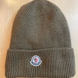 Moncler Olive Green Knit Beanie